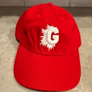 Red Cap with Embroidered Logo